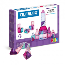 Magformers Tileblox Pastel 42 darabos Mágneses Építőjáték (005-1030008) kreatív és készségfejlesztő