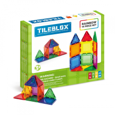 Magformers Tileblox Rainbow 14 darabos Mágneses Építőjáték (005-1030001) kreatív és készségfejlesztő