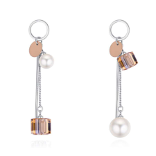 Mágia- pezsgőszínű - Swarovski kristályos fülbevaló fülbevaló