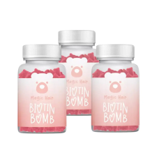 Magic Hair 3 havi Magic Hair Biotin Bomb gumivitamin kúra csomag vitamin és táplálékkiegészítő