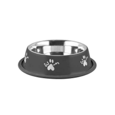 Magic Home Tál, tál, kutyának, macskának, kerek, rozsdamentes acél, fekete, 2000 ml, 33 cm, Magic Home kutyatál
