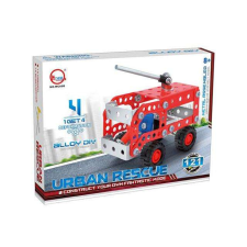 Magic Toys 4 az 1-ben fém mentőautó 121db-os építőkészlet barkácsolás, építés