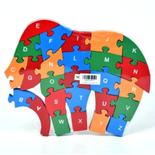 Magic Toys ABC fa oktató elefántos puzzle puzzle, kirakós