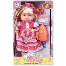 Magic Toys Baba pöttyös ruhában kiegészítőkkel és hanggal baba