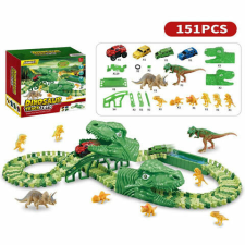 Magic Toys Dinoszaurusz kalandpark autópálya szett 151 db-os autópálya és játékautó