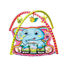 Magic Toys Elefántos baby játszószőnyeg plüss állatokkal 72x65x47cm játszószőnyeg