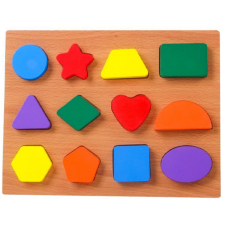 Magic Toys Fa puzzle színes formákkal puzzle, kirakós