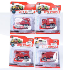 Magic Toys Fém tűzoltó járművek többféle változatban 1db autópálya és játékautó