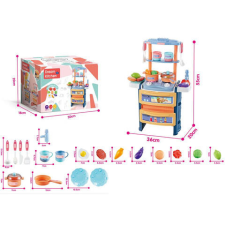 Magic Toys Fiús játékkonyha kiegészítőkkel 55×20×36 cm konyhakészlet