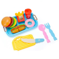 Magic Toys Gyors éttermi menü tálcával 10db-os játékszett konyhakészlet