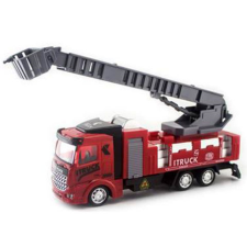 Magic Toys Hátrahúzós emelőkosaras tűzoltó kisautó 20cm autópálya és játékautó