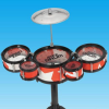 Magic Toys Jazz Drum állványos 6 részes piros játék dobfelszerelés