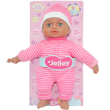 Magic Toys Jelley baba csíkos ruhában 25cm baba