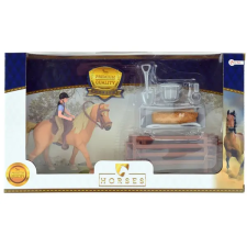 Magic Toys Lovas játékszett barna lóval és lovassal játékfigura