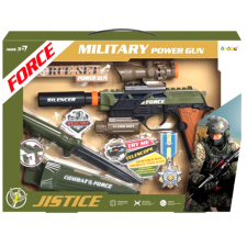 Magic Toys Military Force zöld katonai fegyver szett fénnyel és hanggal katonásdi