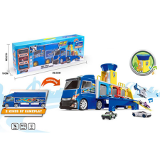Magic Toys Parkológarázzsá alakítható kamion készlet funkciókkal autópálya és játékautó