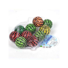 Magic Toys Pattogós 3,2cm átmérőjű színes gumilabda dinnye mintával 10db-os szett hálóban játéklabda