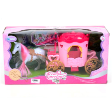 Magic Toys Pink lovashintó szett lóval játékbaba felszerelés