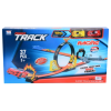 Magic Toys Power Track 37db-os versenypálya szett hurokkal és 2db hátrahúzható autóval 1/64