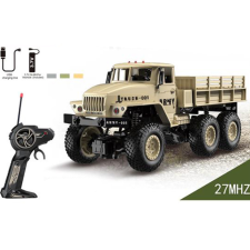 Magic Toys RC Távirányítós 27MHz katonai teherautó 1/18-as méretarányban autópálya és játékautó