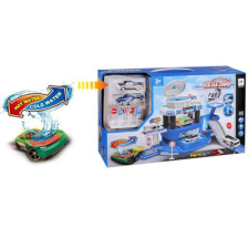 Magic Toys Rendőrállomás játékszett színváltós kisautóval, fénnyel és hanggal autópálya és játékautó