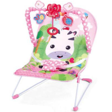 Magic Toys Rezgő és zenélő pihenőszék pink színben zebra mintával pihenőszék, bébifotel