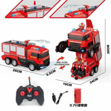 Magic Toys Robottá alakuló távirányítós tűzoltóautó 26 cm autópálya és játékautó