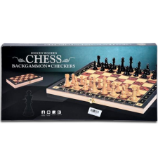 Magic Toys Sakk 3 az 1-ben játékszett fából 34cm társasjáték