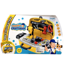 Magic Toys Szerszámos szett sárga bőröndben barkácsolás