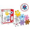 Magic Toys Színes Jenga 24db-os állatos puzzle 6cm-es elemekkel