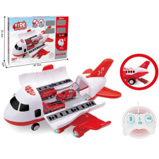 Magic Toys Távirányítós tűzoltósági repülőgép fénnyel és hanggal 40 cm autópálya és játékautó
