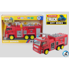Magic Toys Tűzoltó teherautó modell 38cm-es autópálya és játékautó