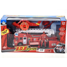 Magic Toys Tűzoltóautó és helikopter fénnyel, hanggal és figurákkal autópálya és játékautó