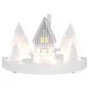  MagicHome karácsonyi dekoráció, Erdészház, 6 LED, MDF, 2x AAA, 25 x 12 x 28 cm