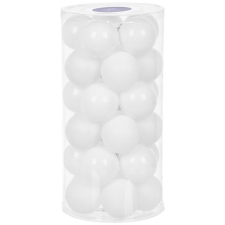 MagicHome karácsonyi gömbok, 30 db, fehér, fényes, mix, karácsonyfára, 6 cm karácsonyfadísz