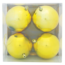  MagicHome karácsonyi gömbök, 4 db, arany,11 cm karácsonyfadísz