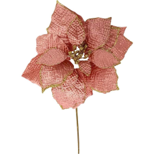  MagicHome karácsonyi virág, Poinsettia, rózsaszín, szár, virágméret: 35 cm karácsonyi dekoráció