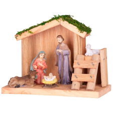 MagicHome MagicHome karácsonyi dekoráció, Betlehem, fa, műgyanta, 15 cm karácsonyi dekoráció