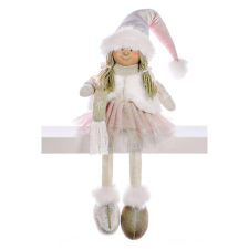 MagicHome MagicHome karácsonyi dekoráció, Kislány rózsaszín szoknyában, 33 cm karácsonyi dekoráció