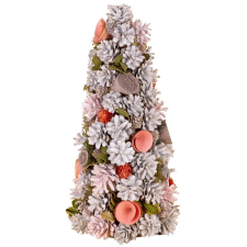 MagicHome Vianoce Karácsonyfa MagicHome Karácsony, feldíszített, natúr, rózsaszín, 40 cm műfenyő