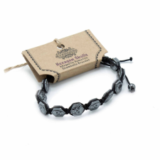 Mágneses Hematit Shamballa Karkötő - Hexagon Koponyák karkötő
