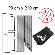  Mágneses szúnyogháló ajtóra 90x210 cm – fekete szúnyogháló