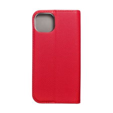 Magnet flip Magnet Apple iPhone 14 Plus mágneses flip tok, piros tok és táska