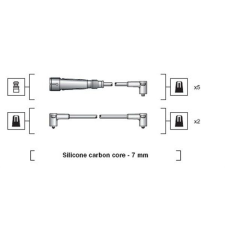 MAGNETI MARELLI gyújtókábelkészlet MAGNETI MARELLI 941318111047 autóalkatrész