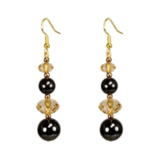  Magnetic Diamond – Mágneses hematit fülbevaló (fekete-arany színű) fülbevaló