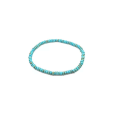 Magnezit szin kék korong karkötő 4x2,5mm karkötő