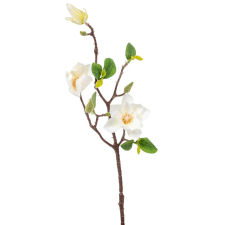  Magnólia ág gumi 3v. krém M48cm 24db/# dekorációs kellék