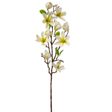  Magnólia ág gumi krém M80cm 12db/# dekorációs kellék