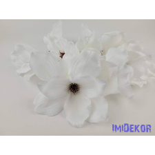  Magnólia selyem fej D15cm - Fehér dekorációs kellék