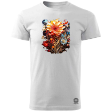 Magnolion Absztrakt magnólia férfi póló - 19 szín, S-3XL férfi póló